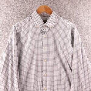 Peter Millar Summer Comfort Plaid Button Down Shirt Men's XL Long Sleeve